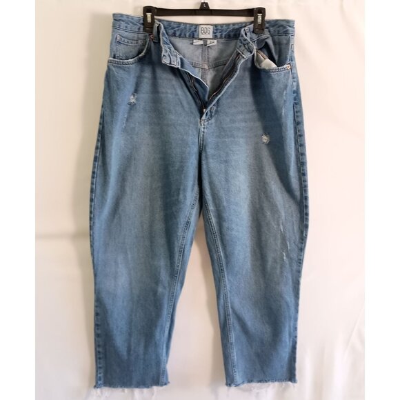 Urban Outfitters BDG Mom Jeans W33 High Rise 100% Cotton Raw Hem Vintage - Picture 1 of 5